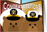 Wedding Congratulations - Naval Officer Couple card