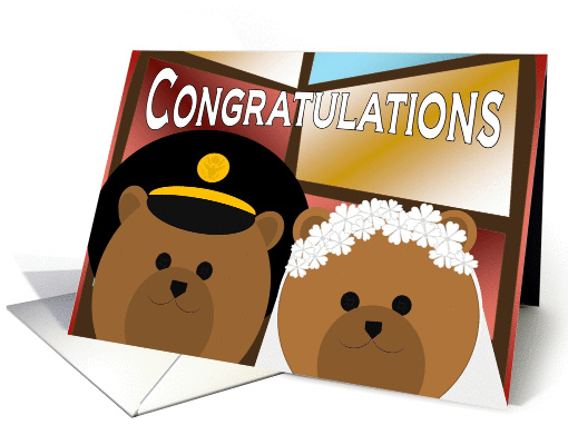 Wedding Congratulations - Army Enlisted Groom & Civilian Bride card