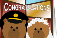 Wedding Congratulations - Army Enlisted Groom & Civilian Bride card