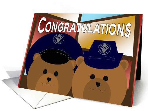 Wedding Congratulations - Air Force Enlisted Couple card (1067859)