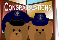 Wedding Congratulations - Air Force Enlisted Couple card