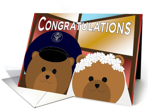 Wedding Congratulations - Air Force Enlisted Groom and... (1067861)