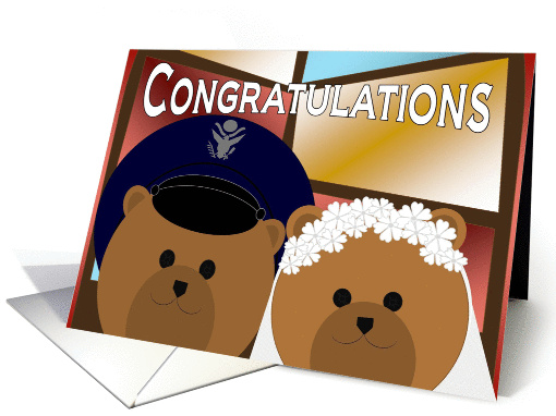 Wedding Congratulations - Air Force Officer Groom and... (1067869)