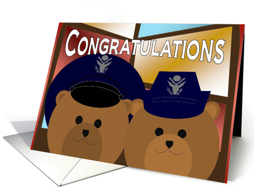 Wedding Congratulations - Air Force Officer Couple card (1067873)