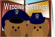 Wedding Blessings - Air Force Officer Couple - Religious card