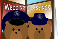 Wedding Blessings - Air Force Enlisted Couple - Religious card