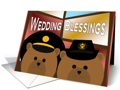 Wedding Blessings - Army Enlisted Couple- Religious card (1067891)