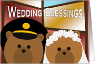 Wedding Blessings - Army Enlisted Groom and Civilian Bride - Religious card