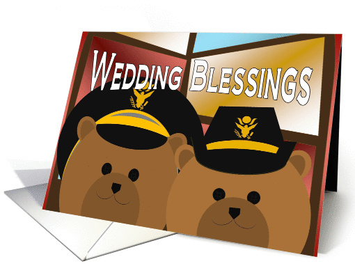 Wedding Blessings - Army Officer Couple - Religious card (1067905)
