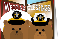 Wedding Blessings - Navy Officer Couple - Religious card