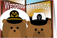 Wedding Blessings - Navy Enlisted Couple - Religious card