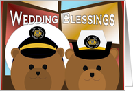 Wedding Blessings - Coast Guard Enlisted Couple-Religious card