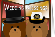 Wedding Blessings - Coast Guard Enlisted Bride & Civilian Groom - Religious card