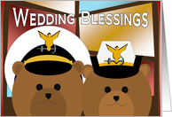 Wedding Blessings - Coast Guard Officer Couple - Religious card