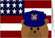 Missing My Favorite Coastie/U.S. Coast Guard Member - American Flag card
