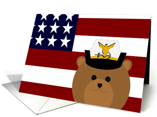Missing My Favorite Coast Guard Officer (Female) - American Flag card
