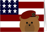 Missing My Favorite Army Airborne Member - American Flag card