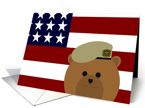 Missing My Favorite Army Ranger - American Flag card (1071261)