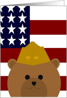 Missing My Favorite Naval Aviator - American Flag card