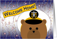 Welcome Home! Navy - Uniform Cap - Male Officer Bear card