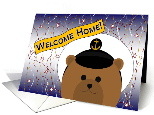 Welcome Home! Navy - Uniform Cap - Male Enlisted Bear card (1081872)