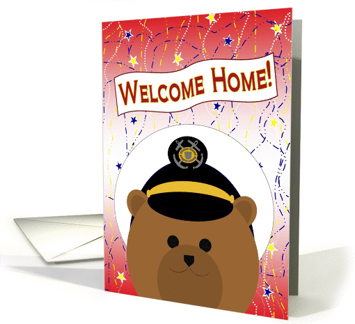 Welcome Home Cousin! Enlisted Male Cap Coast Guard Bear card (1085932)
