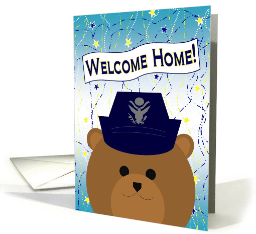 Welcome Home Mom! Air Force - Female Officer Uniform Bear card