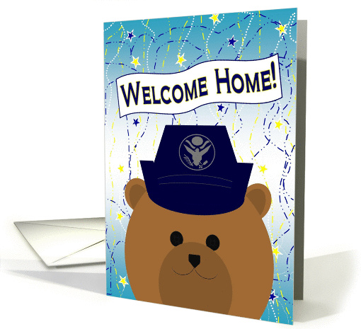 Welcome Home Daughter! Air Force - Female Enlisted Uniform Bear card