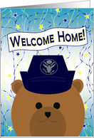 Welcome Home Aunt! Air Force - Female Enlisted Uniform Bear card