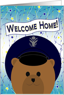 Welcome Home Son! Air Force - Male Officer Uniform Bear card