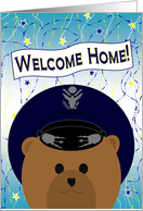 Welcome Home Husband! Air Force - Male High Ranking Officer Uniform Bear card