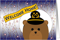 Welcome Home Uncle! Navy - Working Male Chief Cap Bear card