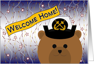 Welcome Home Aunt! Navy - Working Female Chief Cap Bear card