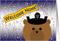 Welcome Home Daughter! Navy - Enlisted Female Uniform Cap Bear card