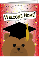 Welcome Home Son! Cap & Gown Bear card