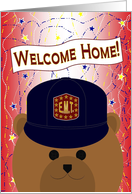 Welcome Home Son! Emergency Medical Technician/E.M.T. Bear card