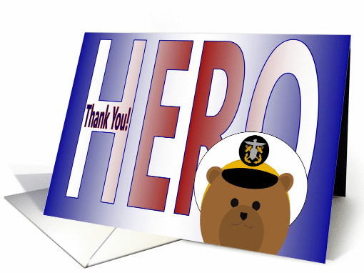 Thank You for Your Service - Navy Officer Male card (1086464)
