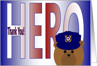 Thank You for Your Service - Coast Guard Working Cap card