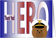 Thank You for Your Service - Coast Guard Officer Male card