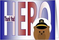 Thank You for Your Service - Coast Guard Enlisted Male card