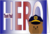 Thank You for Your Service - Police Officer card