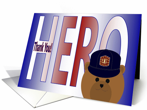 Thank You for Your Service - E.M.T. Bear card (1086510)