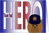 Thank You for Your Service - E.M.T. Bear card