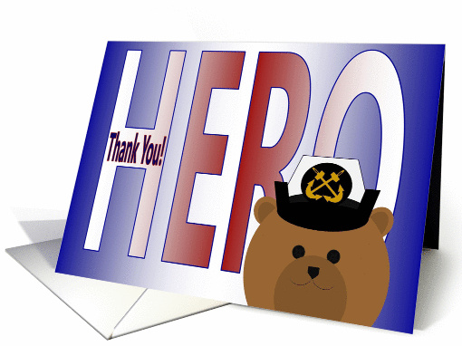 Thank You for Being My Hero - Wife - Navy Chief card (1087116)