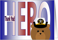 Thank You for Being My Hero - Mom - Naval Officer card