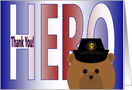 Thank You for Being My Hero - Daughter - Army Enlisted card