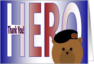 Thank You for Being My Hero - Daughter - Army Black Beret card
