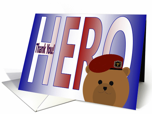 Thank You for Being My Hero - Uncle - Army Airborne card (1087202)