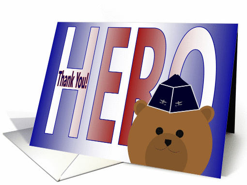 Thank You for Being My Hero - Husband - Air Force Pilot Officer card