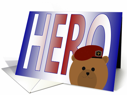 Memorial Day Card for Family of Fallen Hero - Army Red Beret card